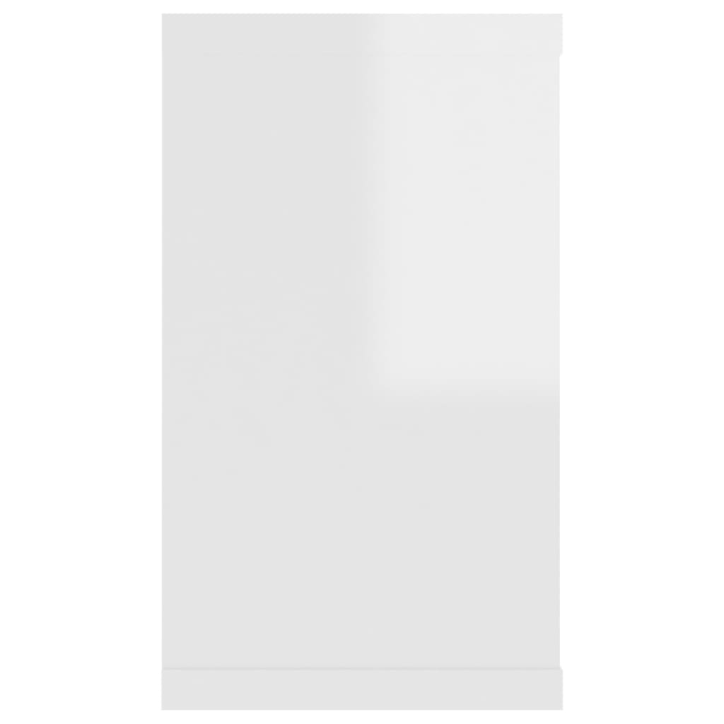 vidaXL kuubikukujulised seinariiulid 4 tk kõrgläikega valge 80x15x26,5