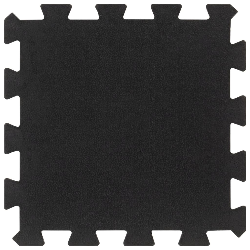 vidaXL kummist põrandamatid 4 tk, must, 16 mm, 30 x 30 cm
