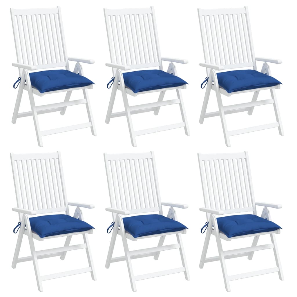 vidaXL tooli istmepadjad 6 tk, sinine, 50x50x7 cm kangas