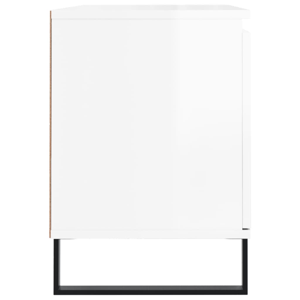 vidaXL telerikapp, kõrgläikega valge, 104 x 35 x 50 cm, tehispuit