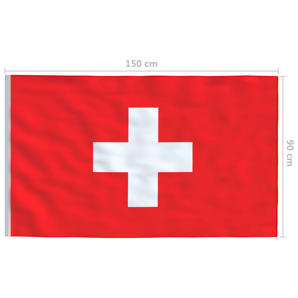 vidaXL Šveitsi lipp 90 x 150 cm