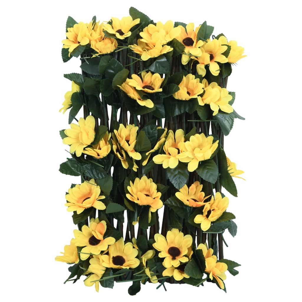 vidaXL kunst luuderohuga pikendatav võre, kollane, 180x20 cm