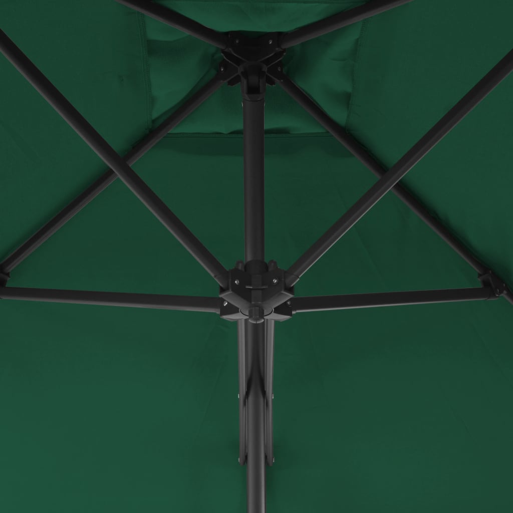 vidaXL päikesevari, teraspostiga, 250 x 250 cm, roheline