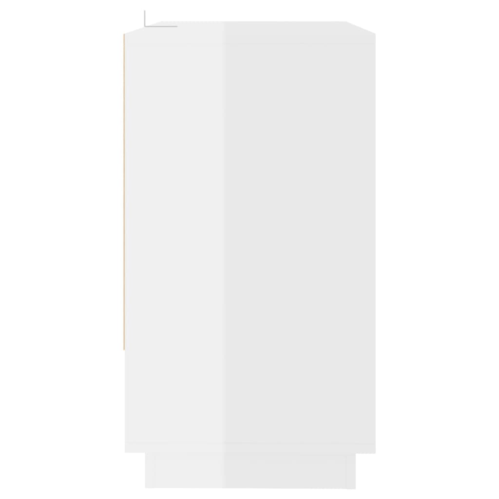 vidaXL puhvetkapp, kõrgläikega valge, 70 x 41 x 75 cm, puitlaastplaat