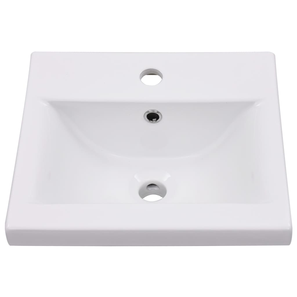 vidaXL vannitoamööblikomplekt, valge ja Sonoma tamm, puitlaastplaat