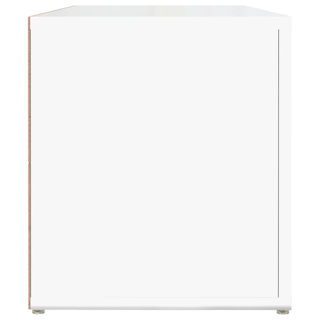 vidaXL telerikapp, kõrgläikega valge, 100 x 31,5 x 35 cm, tehispuit