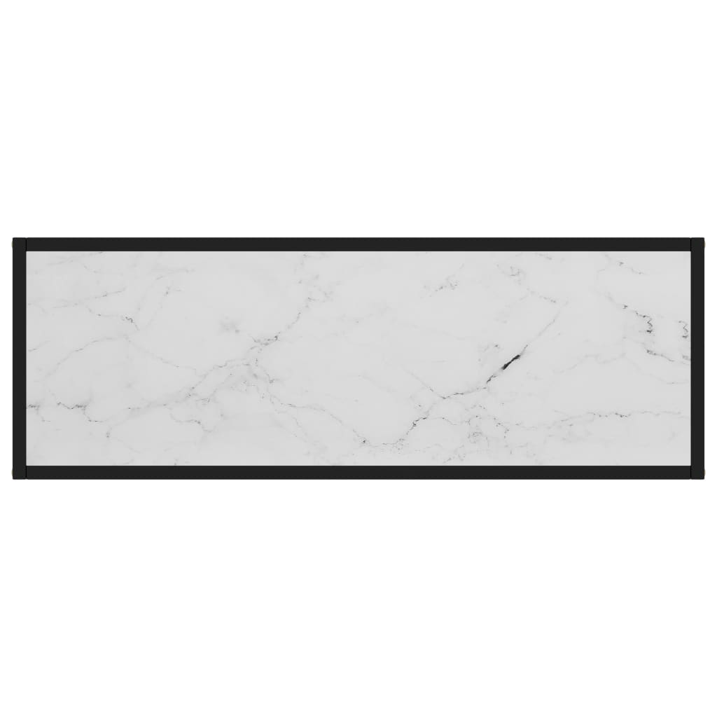 vidaXL konsoollaud, valge, 100 x 35 x 75 cm, karastatud klaas