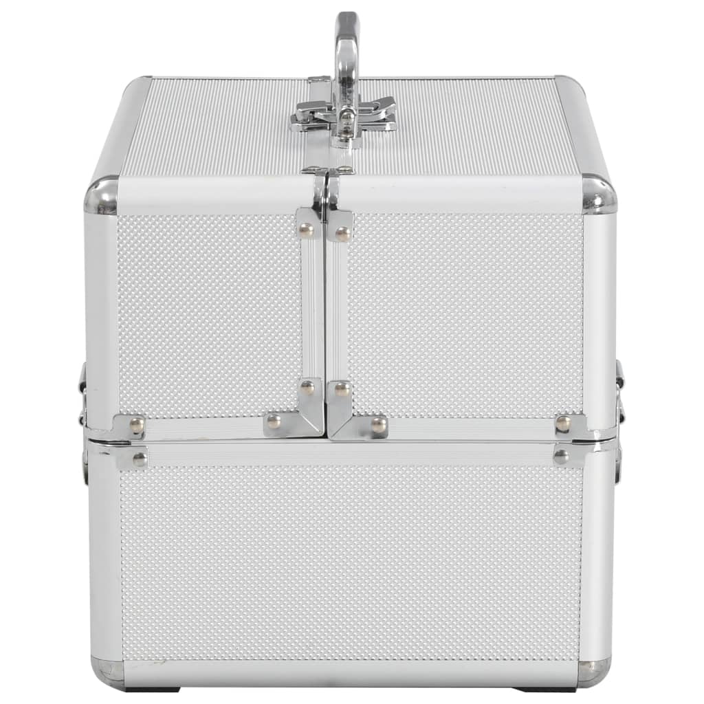vidaXL jumestuskohver, 22 x 30 x 21 cm, hõbedane, alumiinium