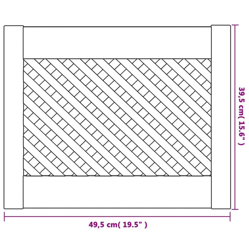 vidaXL kapiuksed, võrega disain 2 tk, 49,5 x 39,5 cm, männipuit