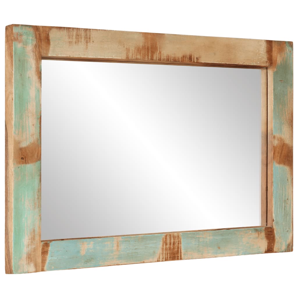 vidaXL peegel, 70x50 cm, taastatud puit ja klaas
