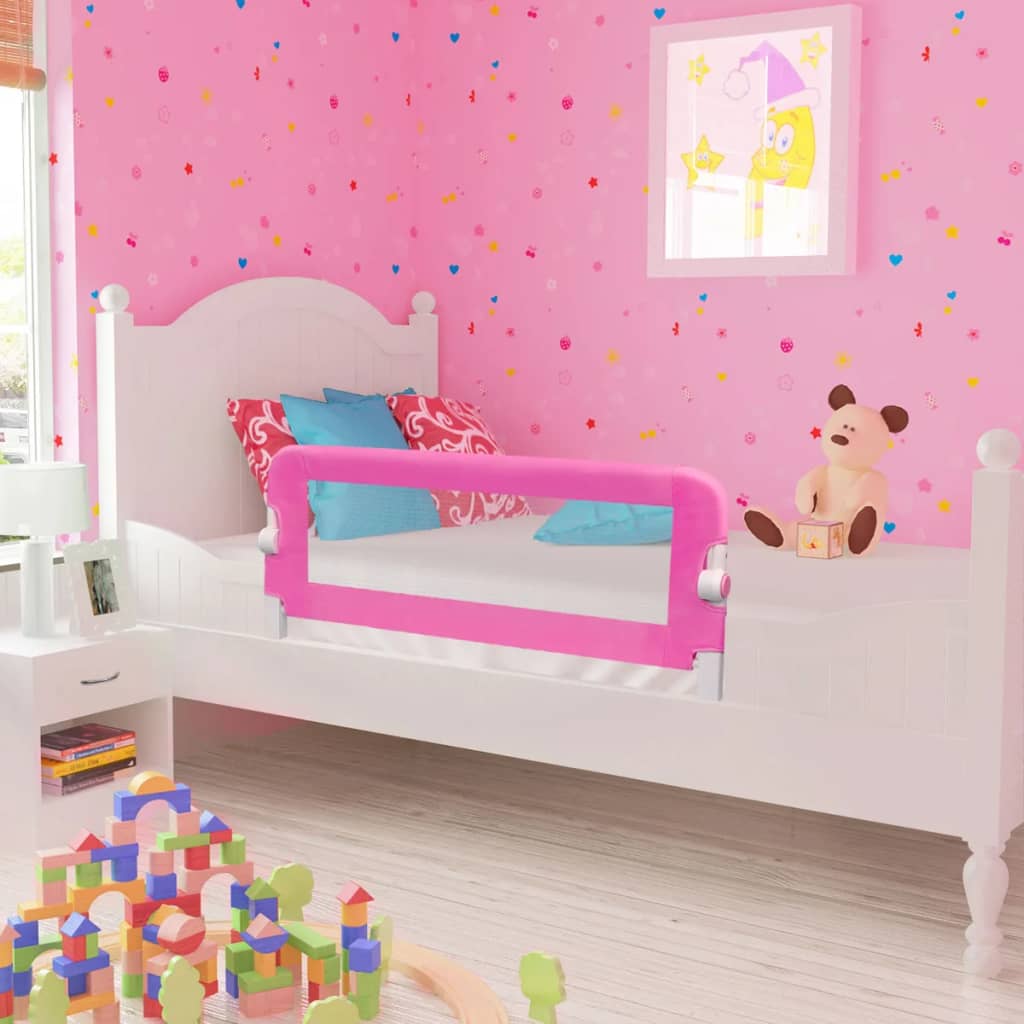 vidaXL voodiäär väikelapse voodile, 2 tk, 102 x 42 cm, roosa