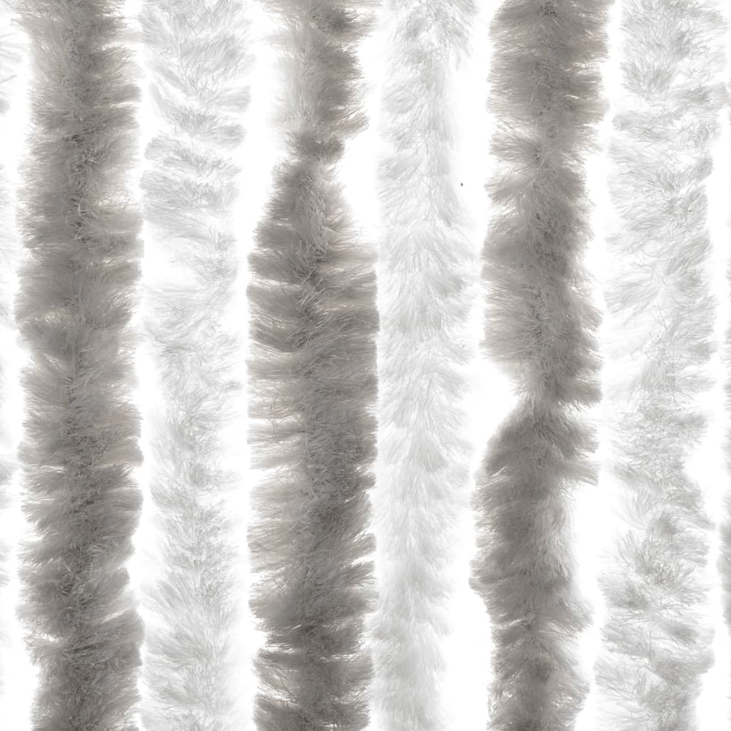 vidaXL putukakardin, helehall ja valge, 100 x 230 cm, šenill
