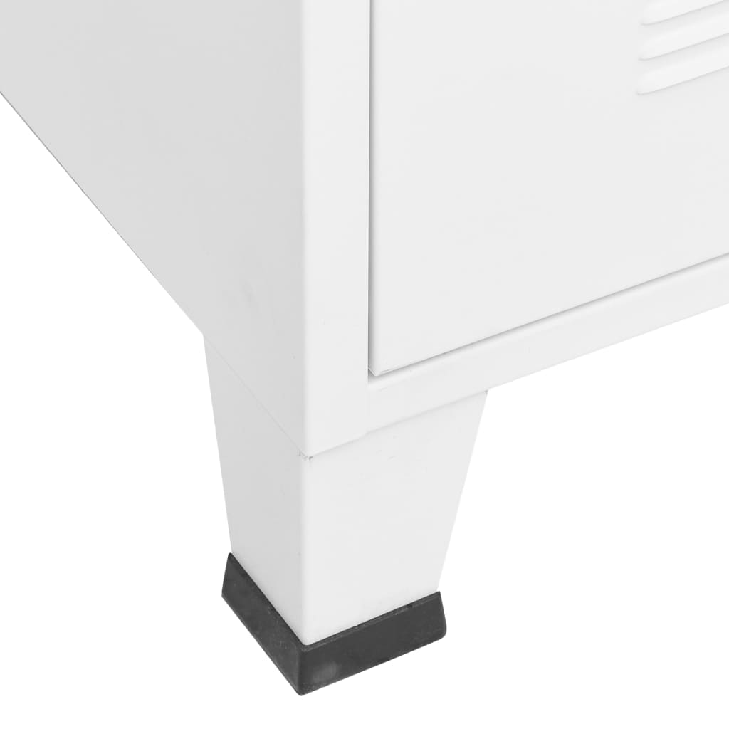 vidaXL tööstuslik telerikapp, valge, 105 x 35 x 42 cm, metall