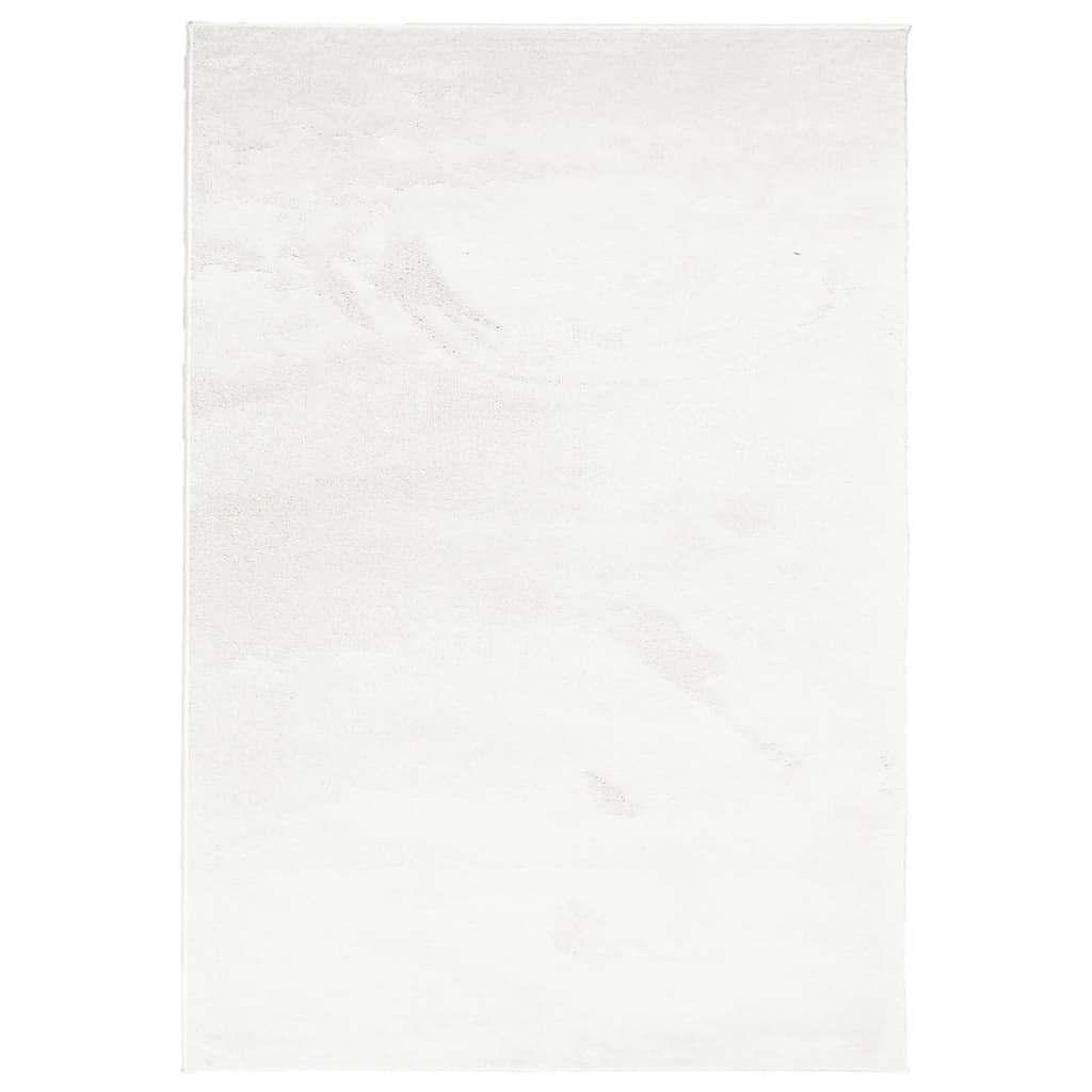 vidaXL vaip "OVIEDO" lühikese narmaga, kreemjas, 140 x 200 cm