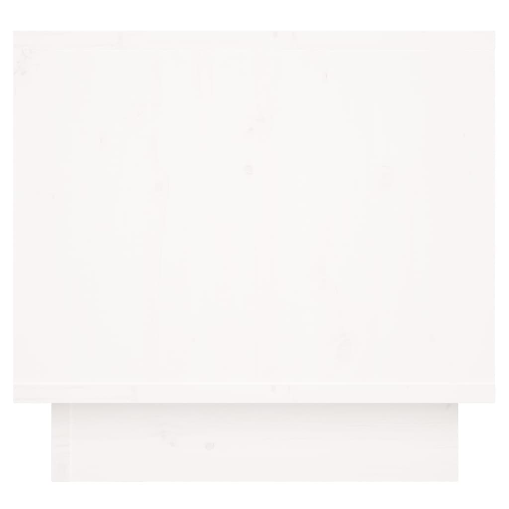vidaXL öökapp, valge, 35x34x32 cm, männipuit