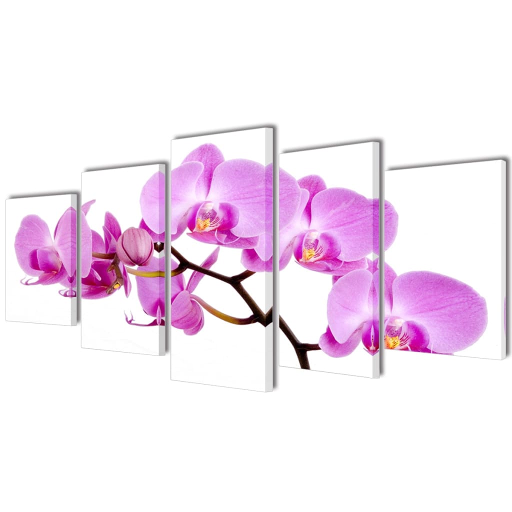 Seinamaalikomplekt orhideega, 100 x 50 cm