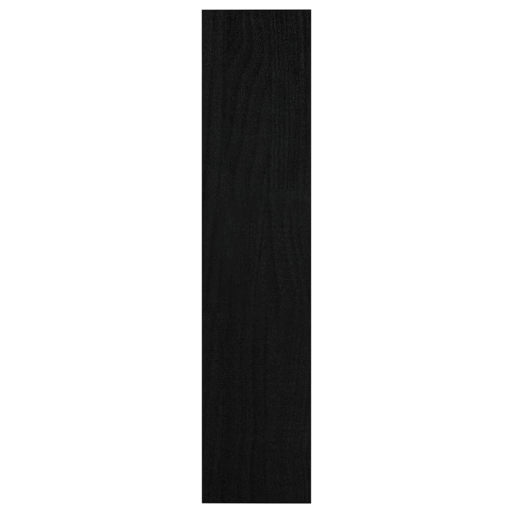 vidaXL raamaturiiul/ruumijagaja, must, 100x30x135,5 cm, täismännipuit