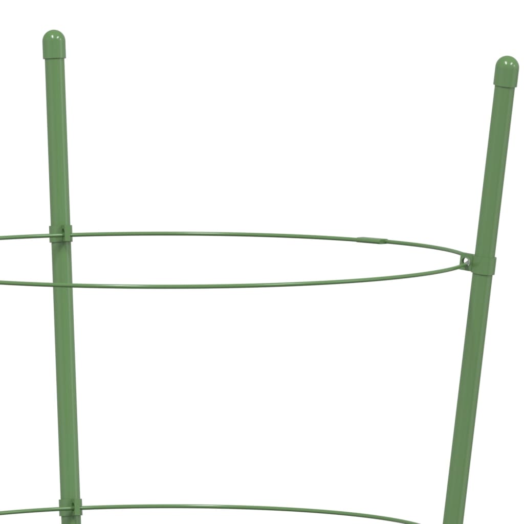 vidaXL aia taimetoed 3 rõngaga, 5 tk, roheline, 45 cm, teras