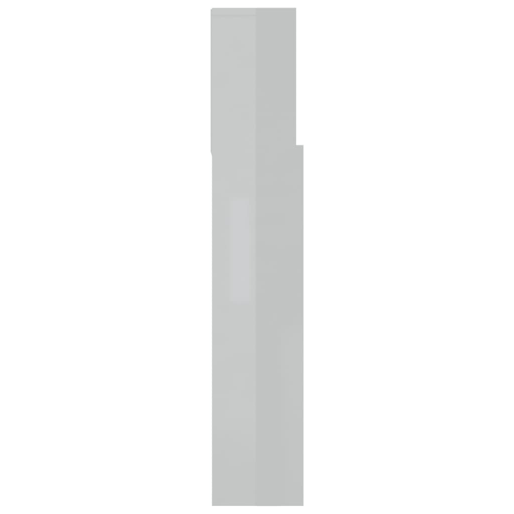vidaXL voodipeatsi kapp, kõrgläikega valge, 120 x 19 x 103,5 cm