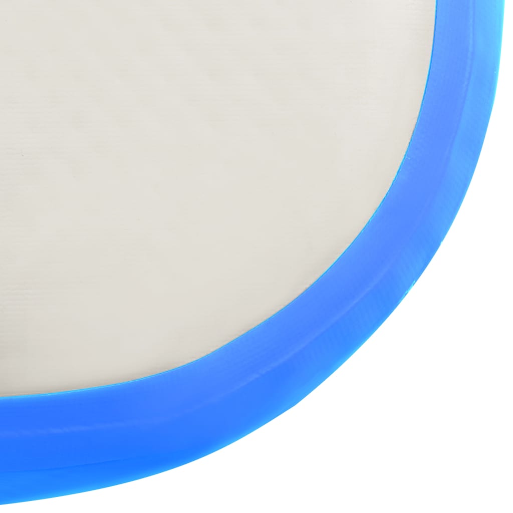 vidaXL täispumbatav võimlemismatt pumbaga 500x100x15 cm PVC sinine