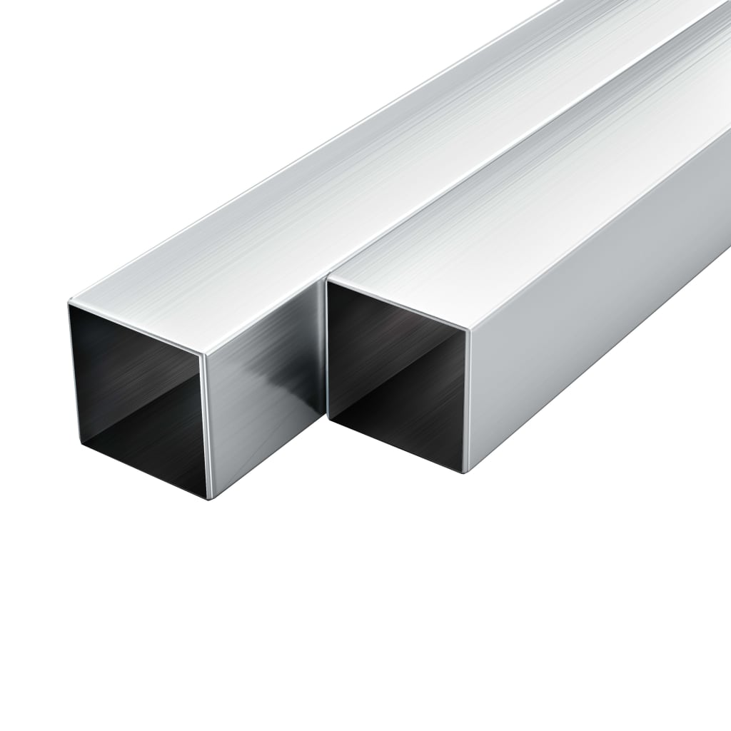 vidaXL 6 tk, alumiiniumtorud, kandilised, 1 m, 30 x 30 x 2 mm