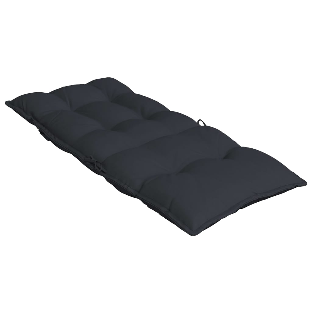 vidaXL kõrge seljatoega toolipadjad 2 tk, must, oxford kangas