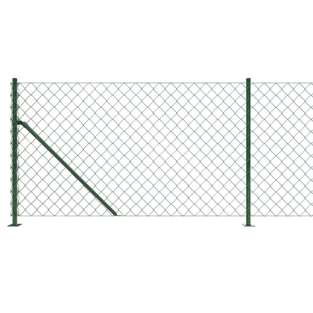 vidaXL võrkaed äärikuga, roheline, 0,8 x 25 m