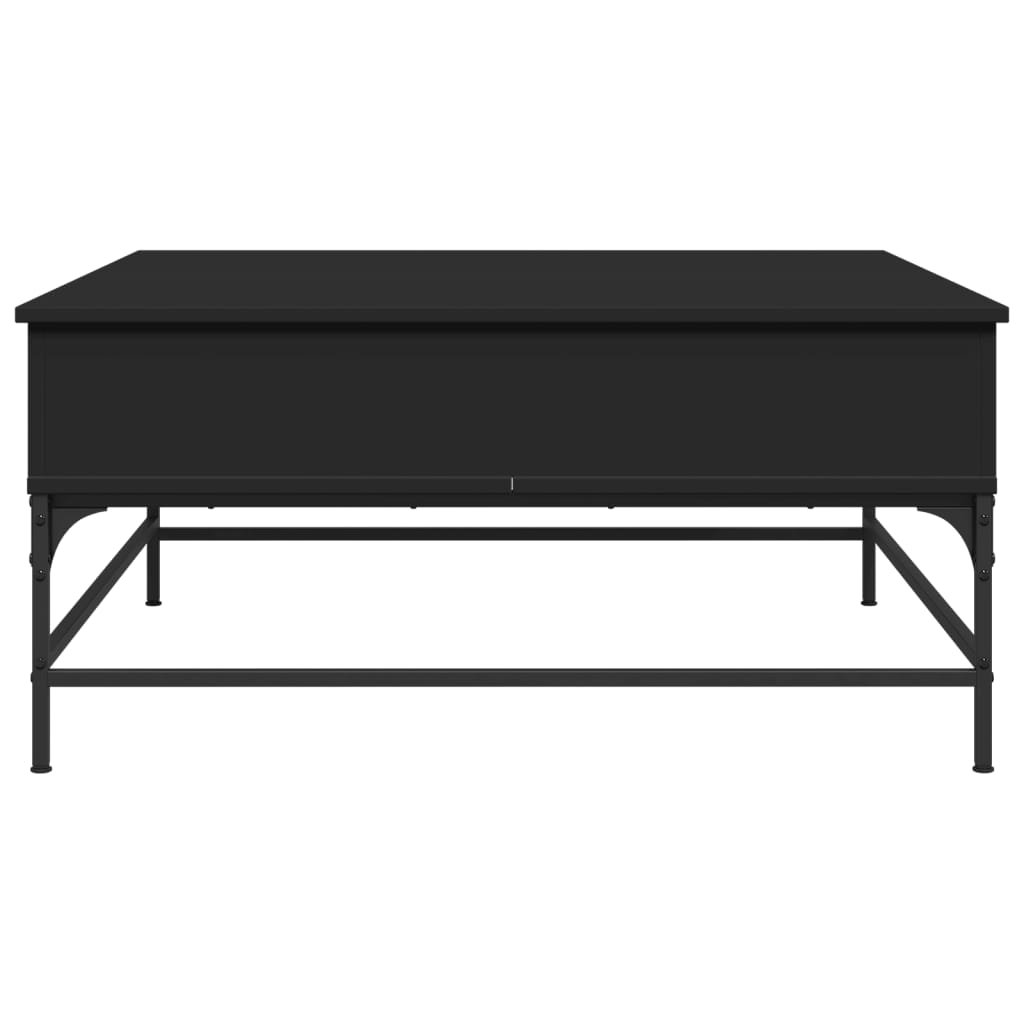 vidaXL kohvilaud, must, 95x95x45 cm, tehispuit ja metall