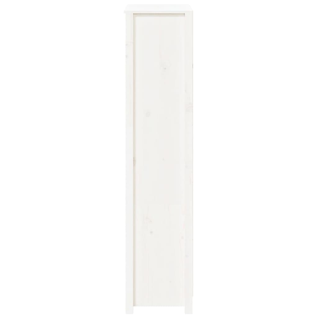 vidaXL kõrge kapp, valge, 80 x 35 x 154 cm, männipuit
