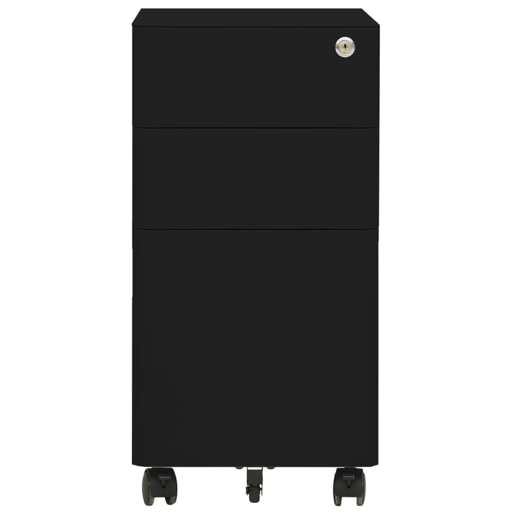 vidaXL mobiilne kontorikapp, must, 30 x 45 x 59 cm, teras