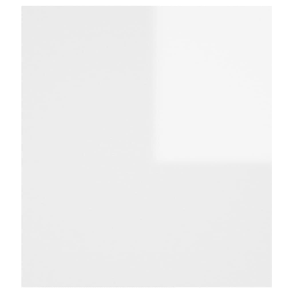 vidaXL lisalaud, kõrgläikega, valge, 60x40x45 cm puitlaastplaat