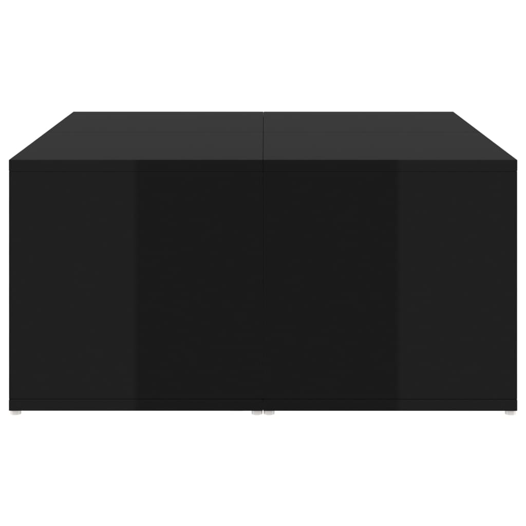 vidaXL kohvilaud 4 tk, kõrgläikega must, 33x33x33 cm, puitlaastplaat