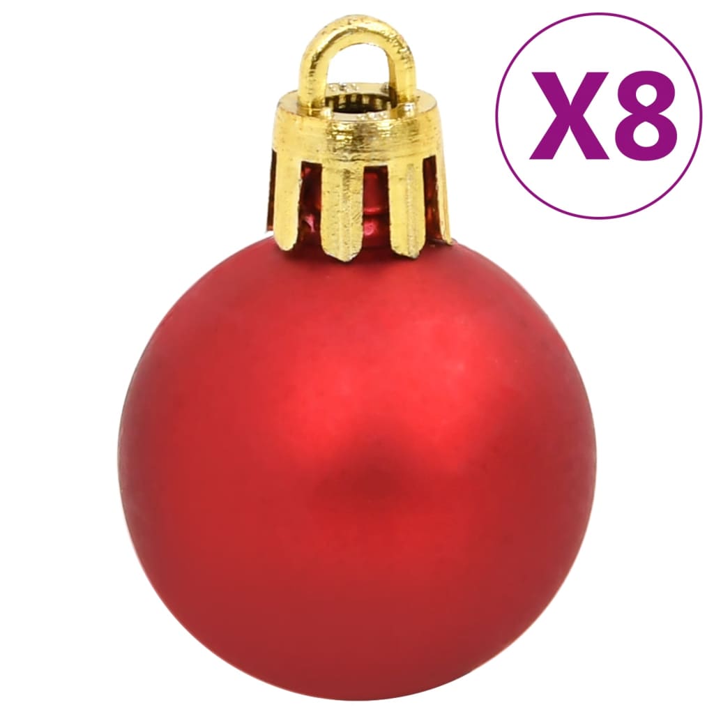 vidaXL 112-osaline jõulukuulide komplekt, punane/roheline/kuldne