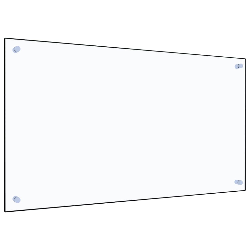 vidaXL köögi pritsmekaitse, läbipaistev, 90 x 50 cm, karastatud klaas