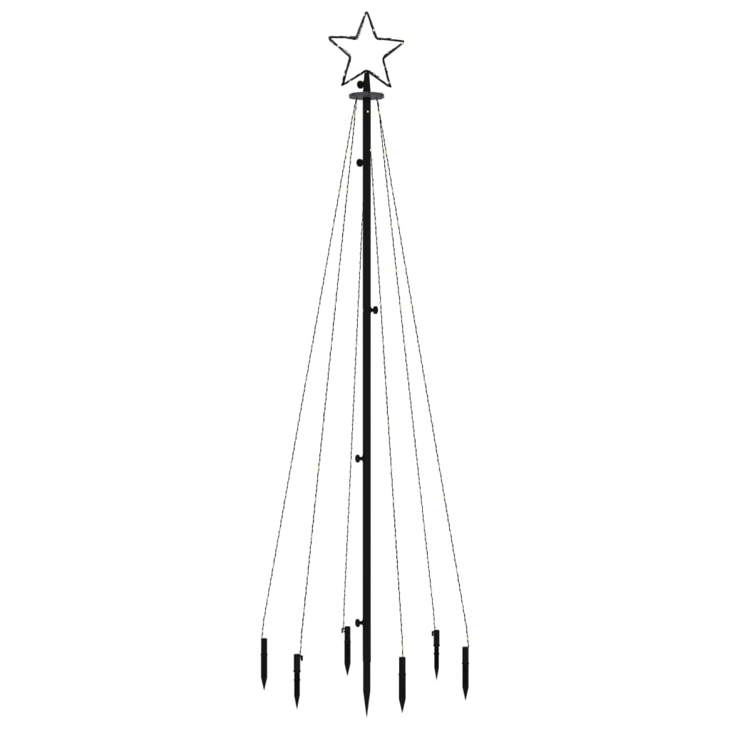 vidaXL jõulupuu vaiaga, sinine, 108 LEDi, 180 cm