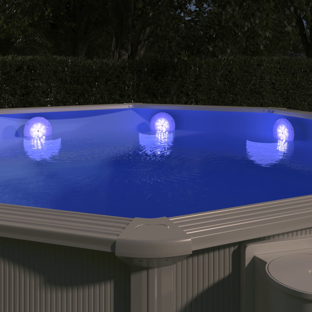 vidaXL sukeldatav ujuv basseini LED-lamp, mitmevärviline, puldiga