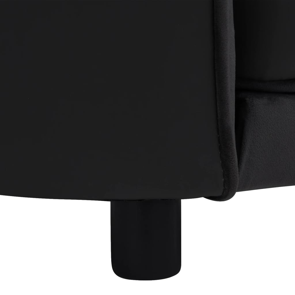 vidaXL koertediivan, must, 69 x 49 x 40 cm, plüüs ja kunstnahk