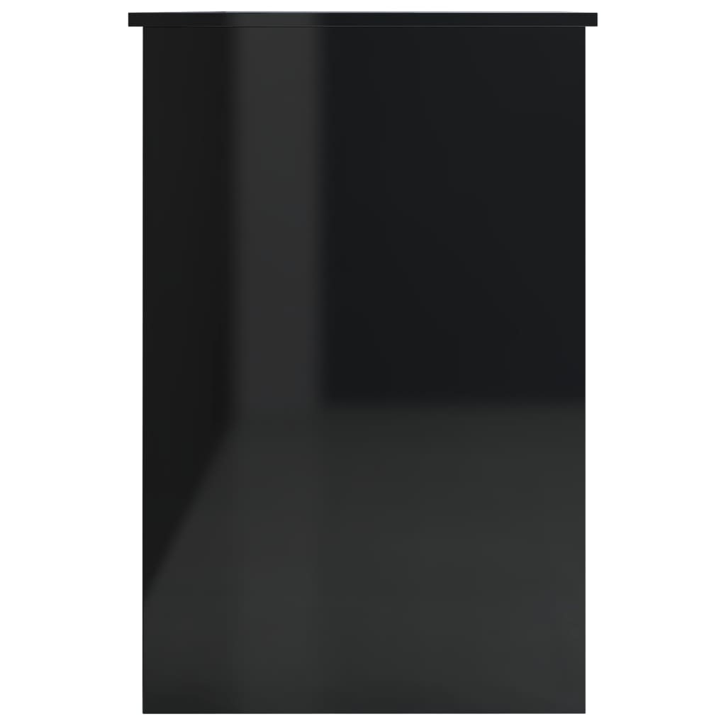 vidaXL kirjutuslaud, kõrgläikega must, 100 x 50 x 76 cm puitlaastplaat