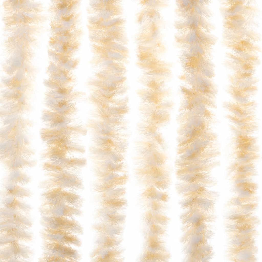 vidaXL putukakardin, beež ja valge, 100 x 220 cm, šenill