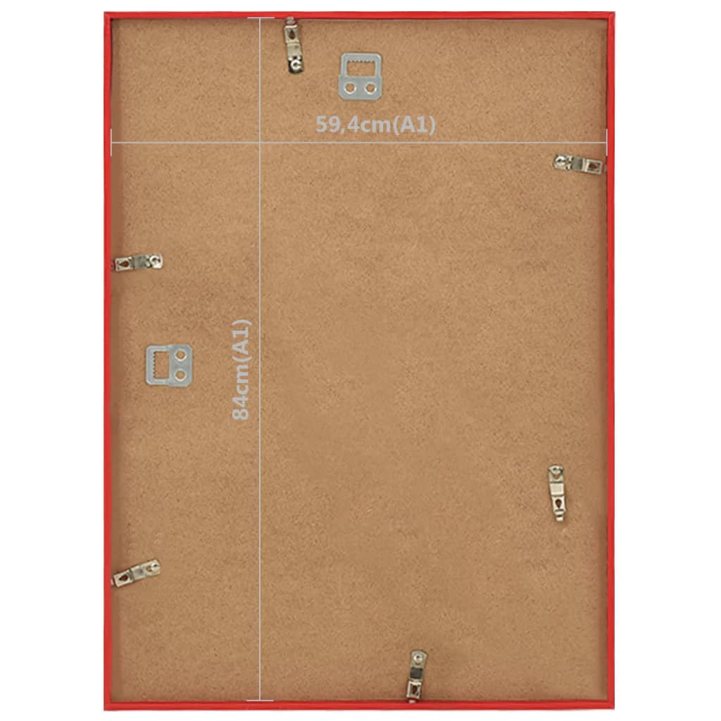 vidaXL pildiraami kollaaž 5 tk, seinale, punane, 59,4 x 84 cm, MDF