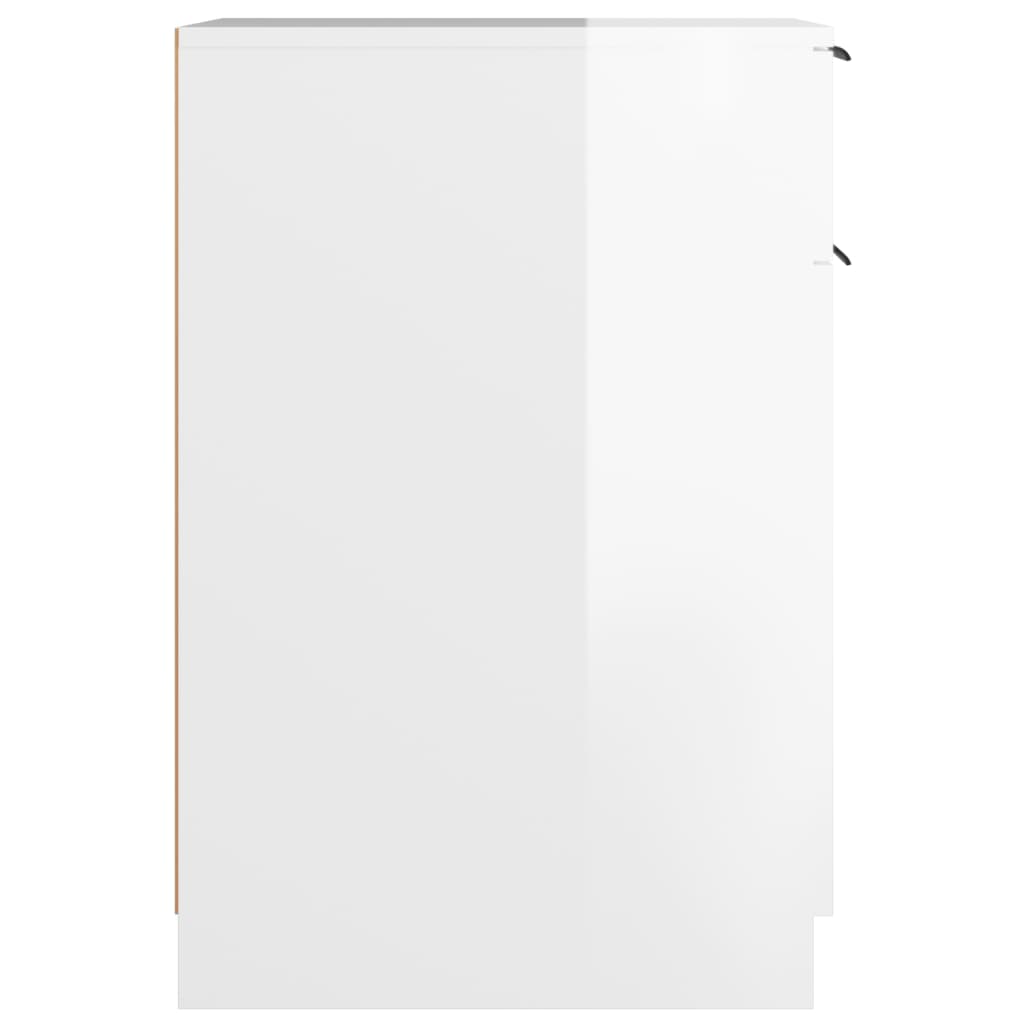 vidaXL sahtlikapp, kõrgläikega valge, 33,5x50x75 cm, tehispuit