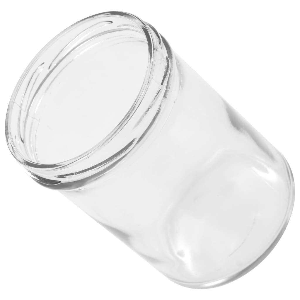 vidaXL klaasist moosipurgid valge ja lilla kaanega 96 tk, 400 ml