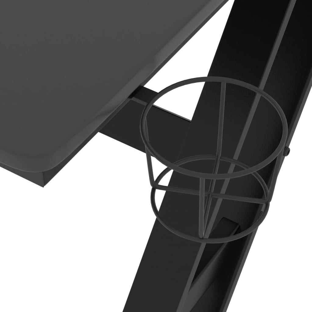 vidaXL mänguri arvutilaud ZZ-jalgadega, must, 90x60x75 cm