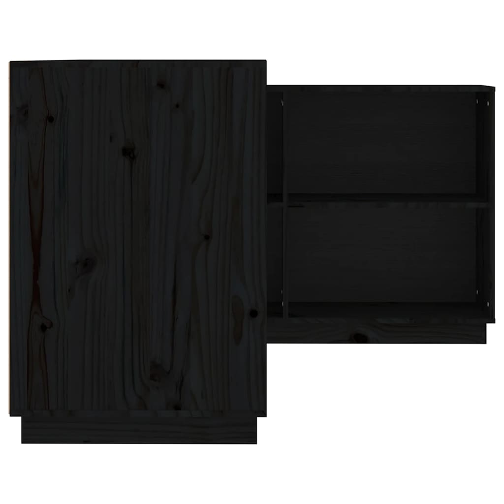 vidaXL kirjutuslaud, must, 110 x 50 x 75 cm, männipuit
