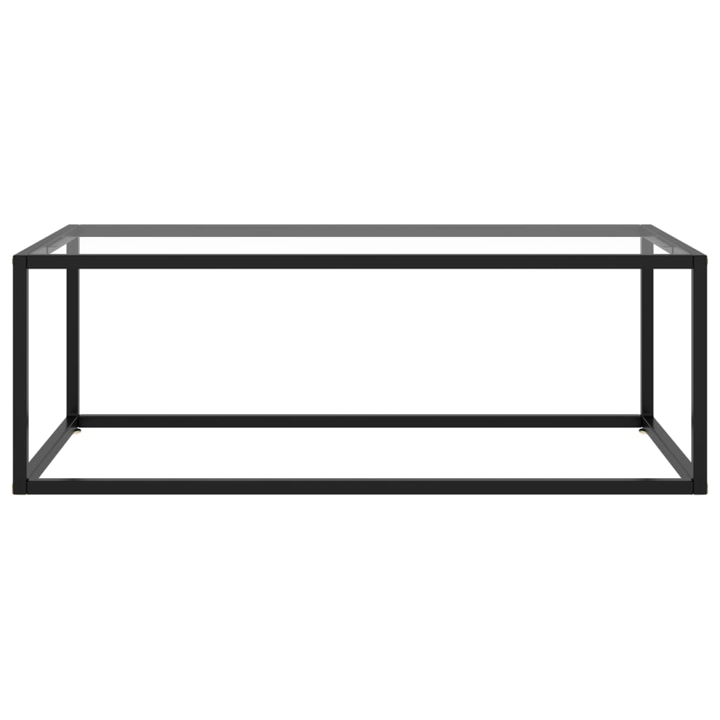 vidaXL kohvilaud, must, karastatud klaas, 100 x 50 x 35 cm