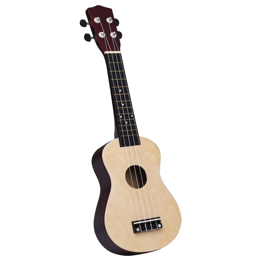 vidaXL sopran ukulele komplekt kotiga lastele naturaalne 23"