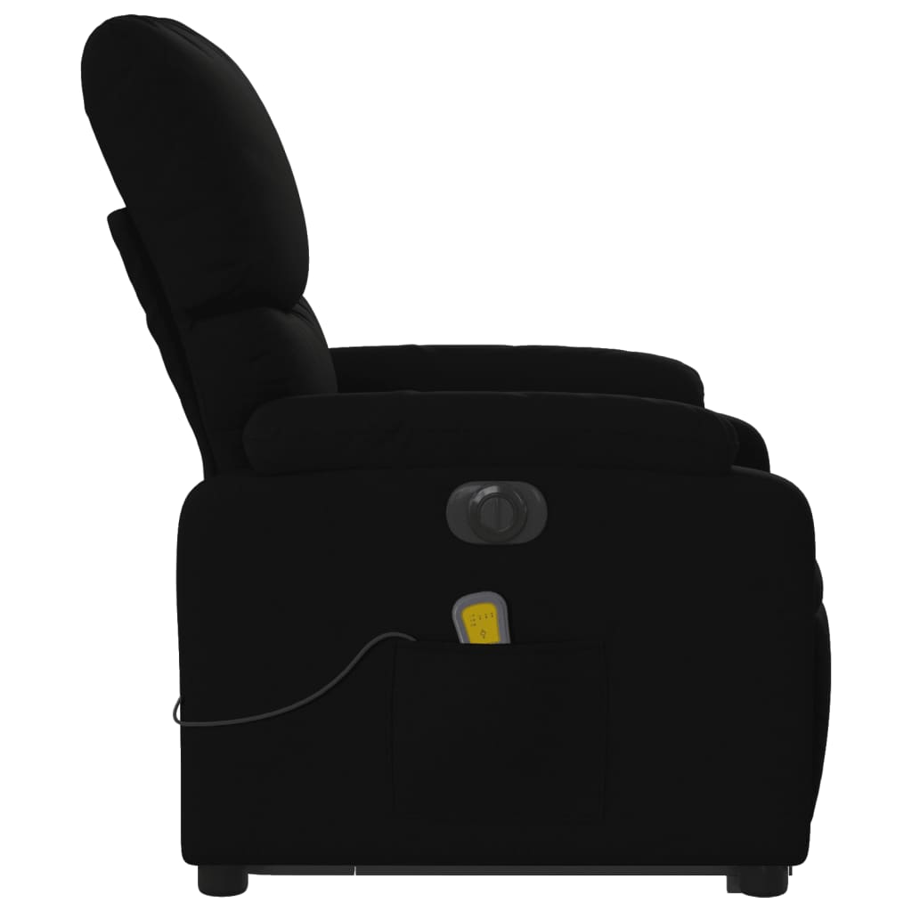 vidaXL elektriline püstitõusmist toetav massaažitool, must, kangas