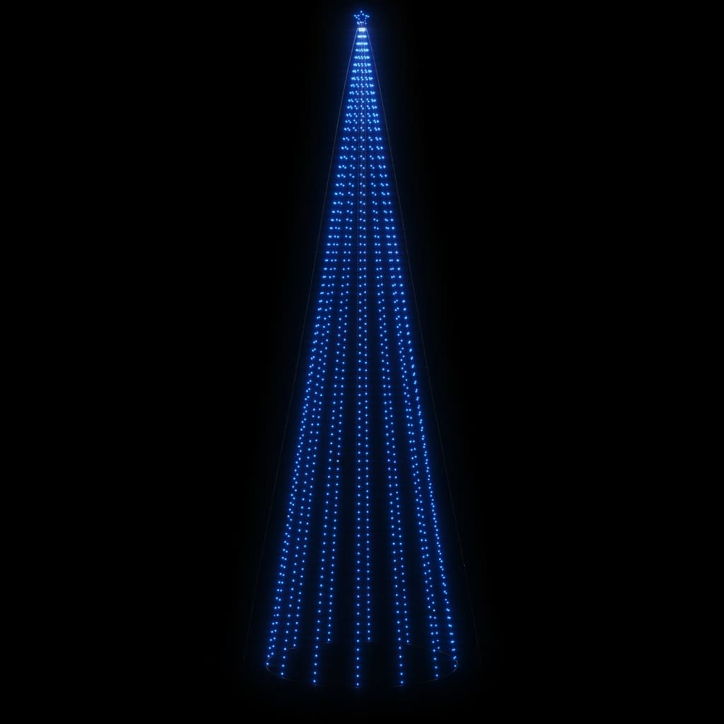 vidaXL koonusekujuline jõulupuu, sinine, 1134 LEDi, 230 x 800 cm
