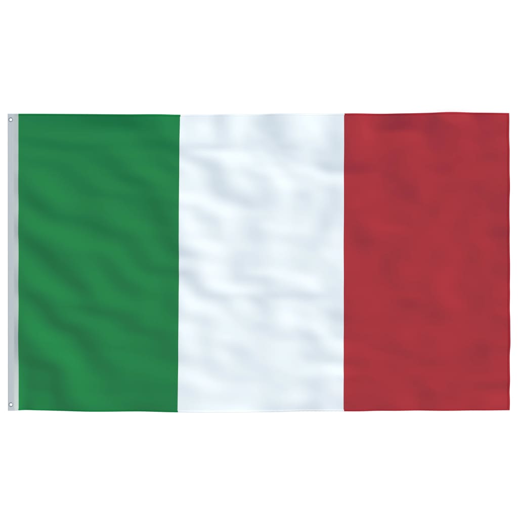 vidaXL Itaalia lipp ja lipumast, alumiinium, 4 m