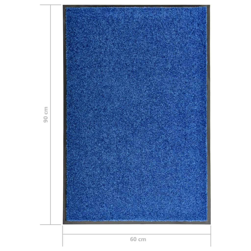 vidaXL uksematt pestav, sinine, 60 x90 cm